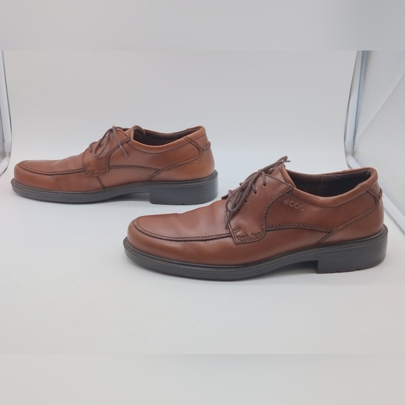 ECCO Men’s Brown Leather sz 11.5 Apron Toe Lace-Up Dress Shoes main image 7